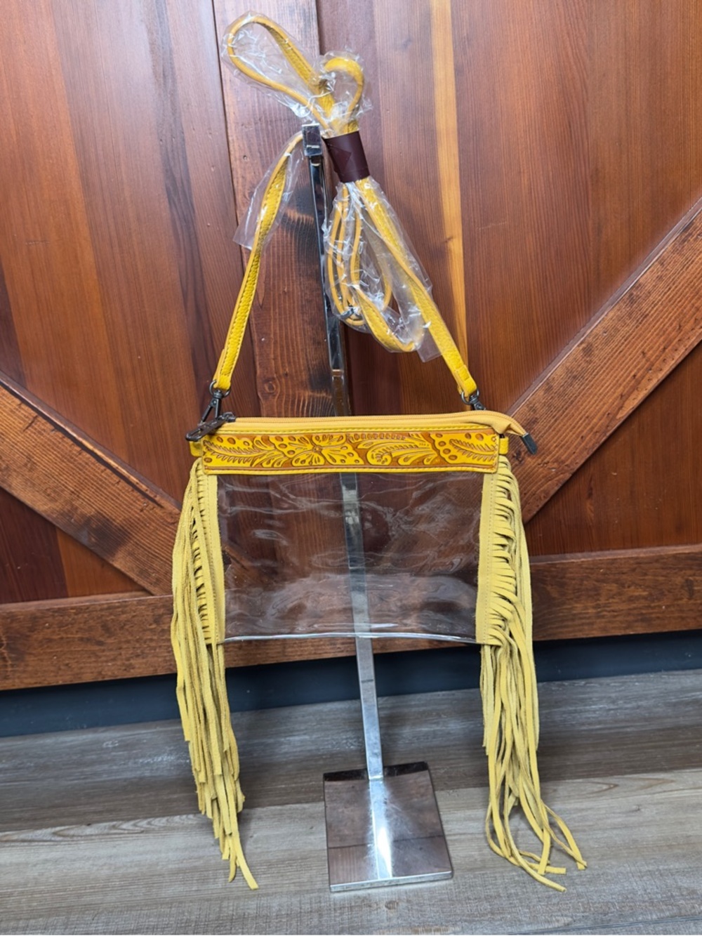 Clear Bag Western Fringe Cowgirl Fringe Stadium Purse